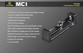 XTAR MC1 batterijlader voor o.a. 18650